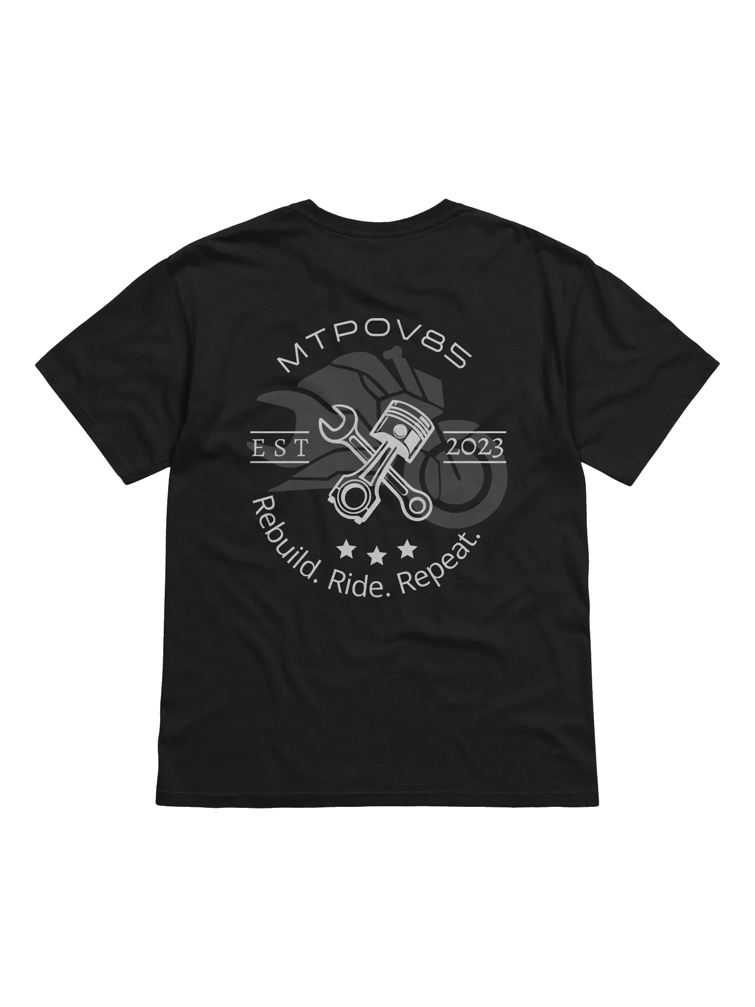 Rebuild. Ride. Repeat. Style 2, Black T-Shirt product image (1)