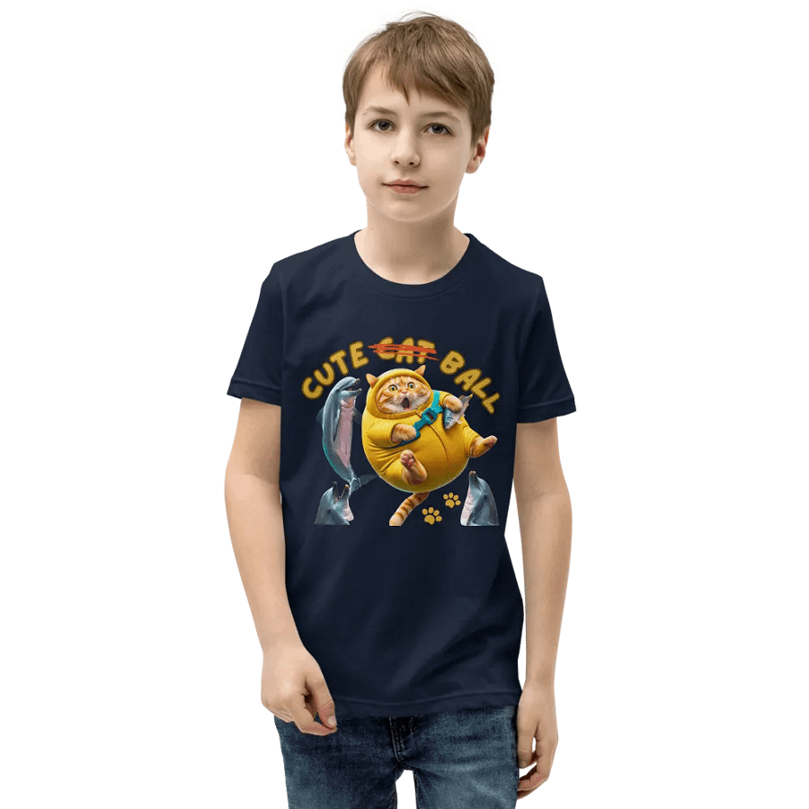 'Cute Not Cat But Ball' Youth T-Shirt 🙀🐬🏐 product image (143)