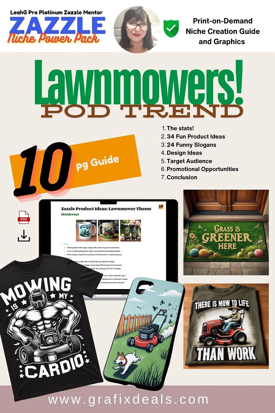 Print-on-Demand Trends | NEW! Cutting Edge Niche - Lawnmowers! Zazzle Niche Guide product image (1)