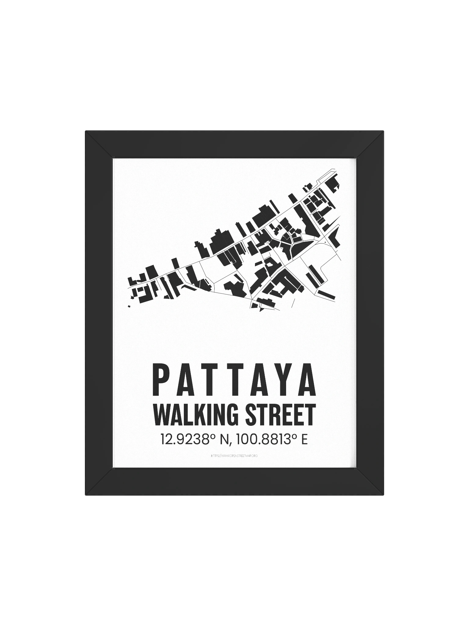 Pattaya Walking Street Map White product image (4)