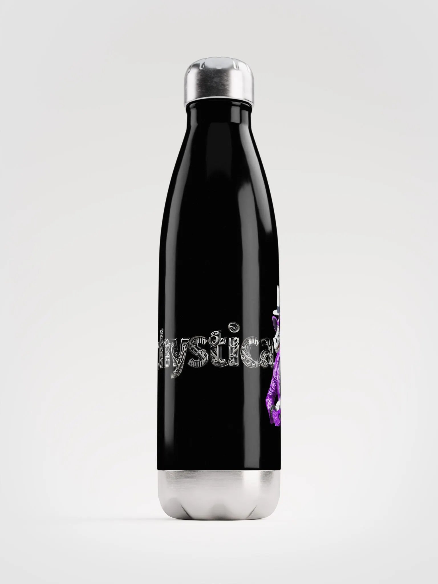 Stainless Steel Water Bottle: Rock On Dragon with Guitar product image (1)