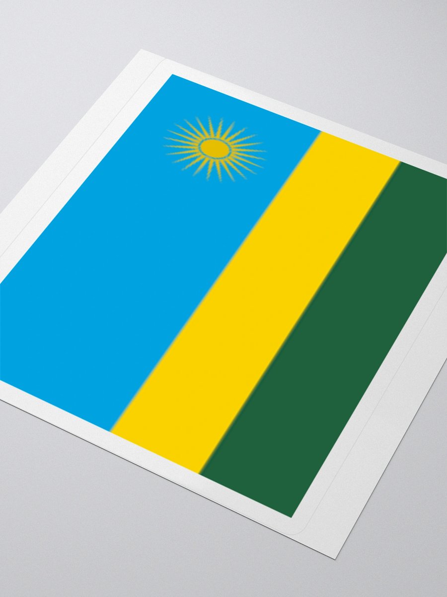 Rwandan Flag Sticker - Durable Vinyl for Indoor Use - Multiple Sizes Available product image (7)