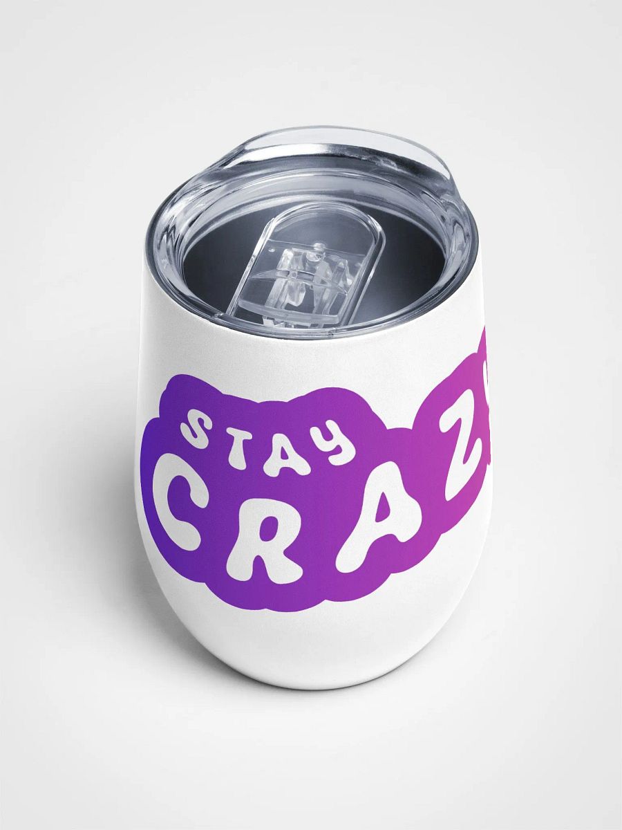 Stay Crazy Wine Tumbler (Pink/Purple) product image (4)