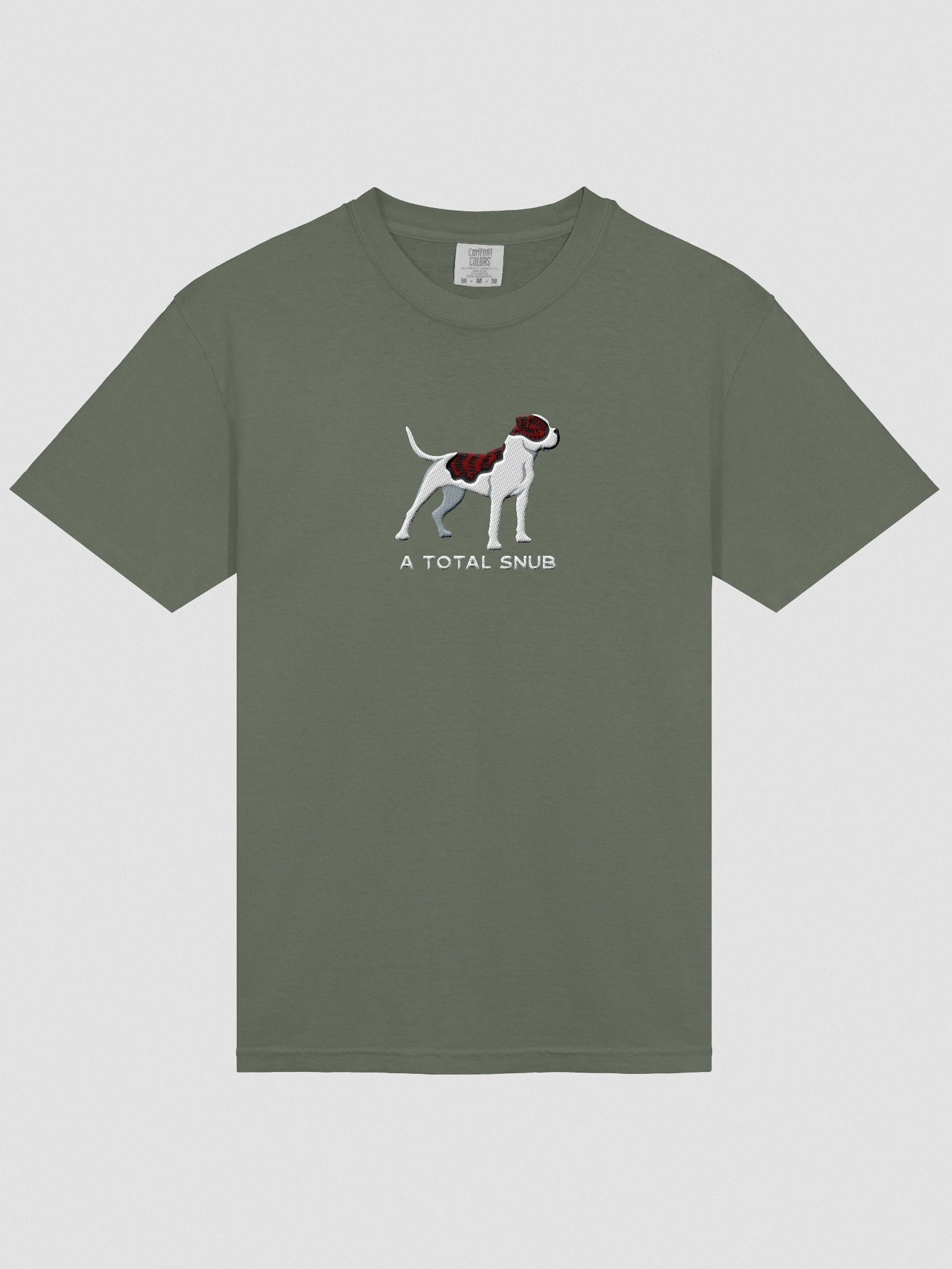 A Total Snub T-Shirt(Embroidered) of an American Bulldog(Brindle) product image (6)