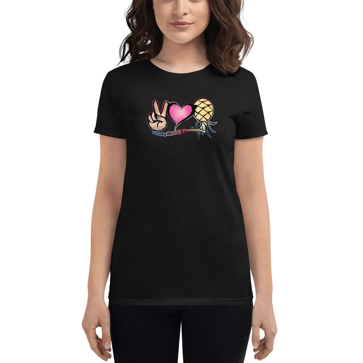 Peace Love & Pineapples mid-weight women's T-shirt product image (1)