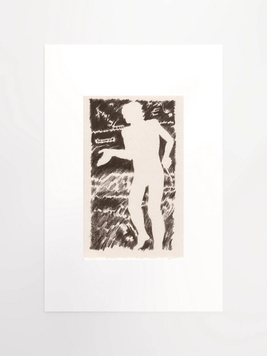 Man with Paintbrush (sepia) 01.07.90 print product image (4)