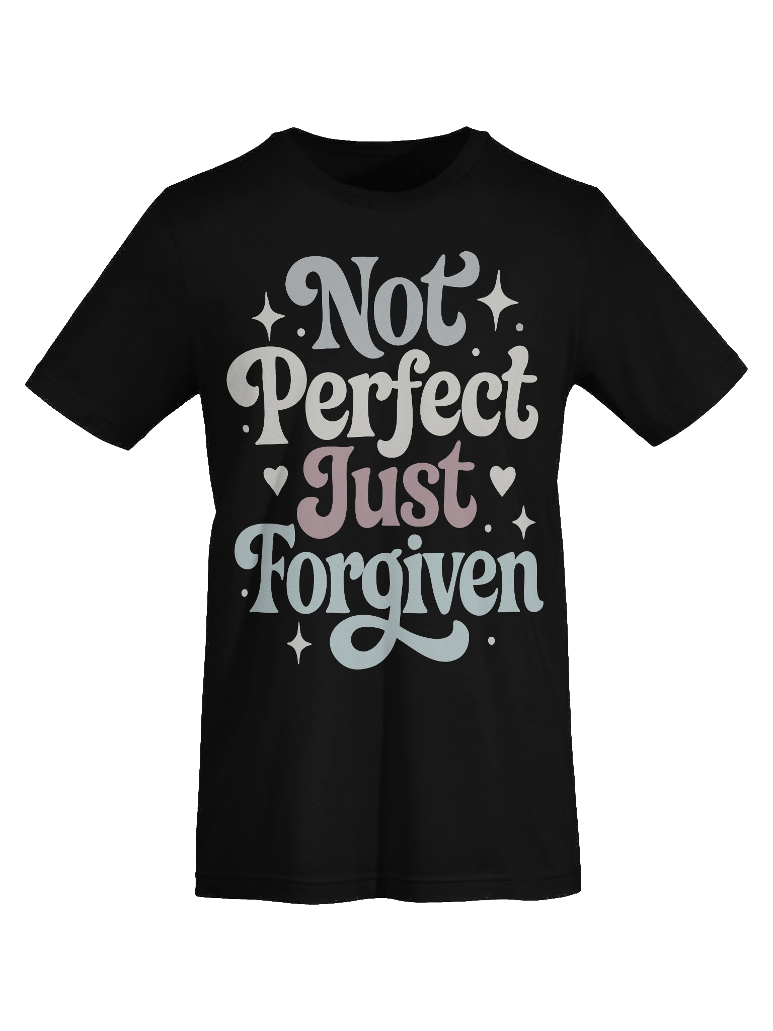 Not Perfect Just Forgiven Retro Christian Super Soft Tee product image (4)