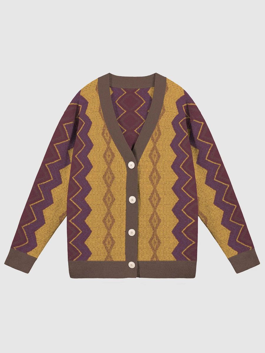 Zigzag Chic Jacquard Knit Cardigan product image (1)