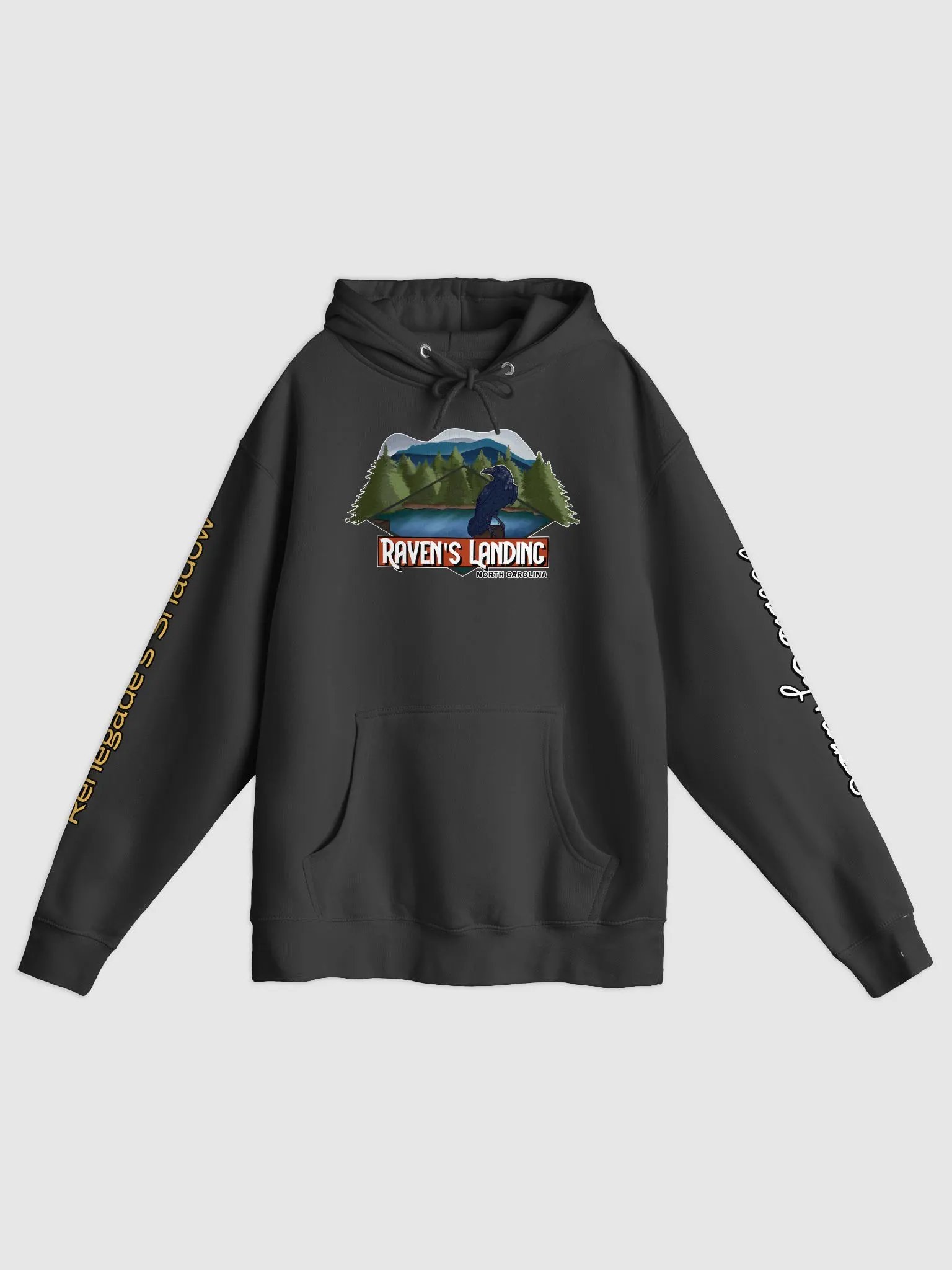 Raven's Landing Hoodie with Sleeve Art product image (1)