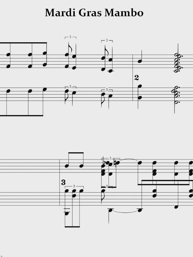 Mardi Gras Mambo - Piano sheet music product image (1)