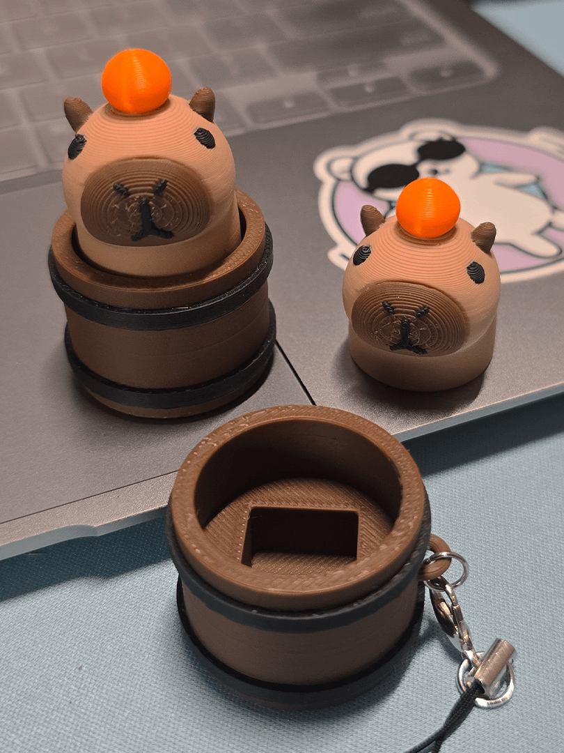 Capybara Clicky Fidget Keychain product image (4)