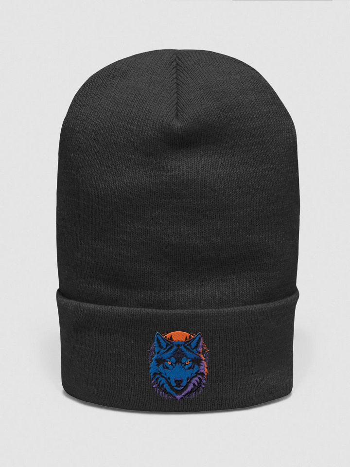 Mystic Wolf Moon Cuffed Beanie product image (1)