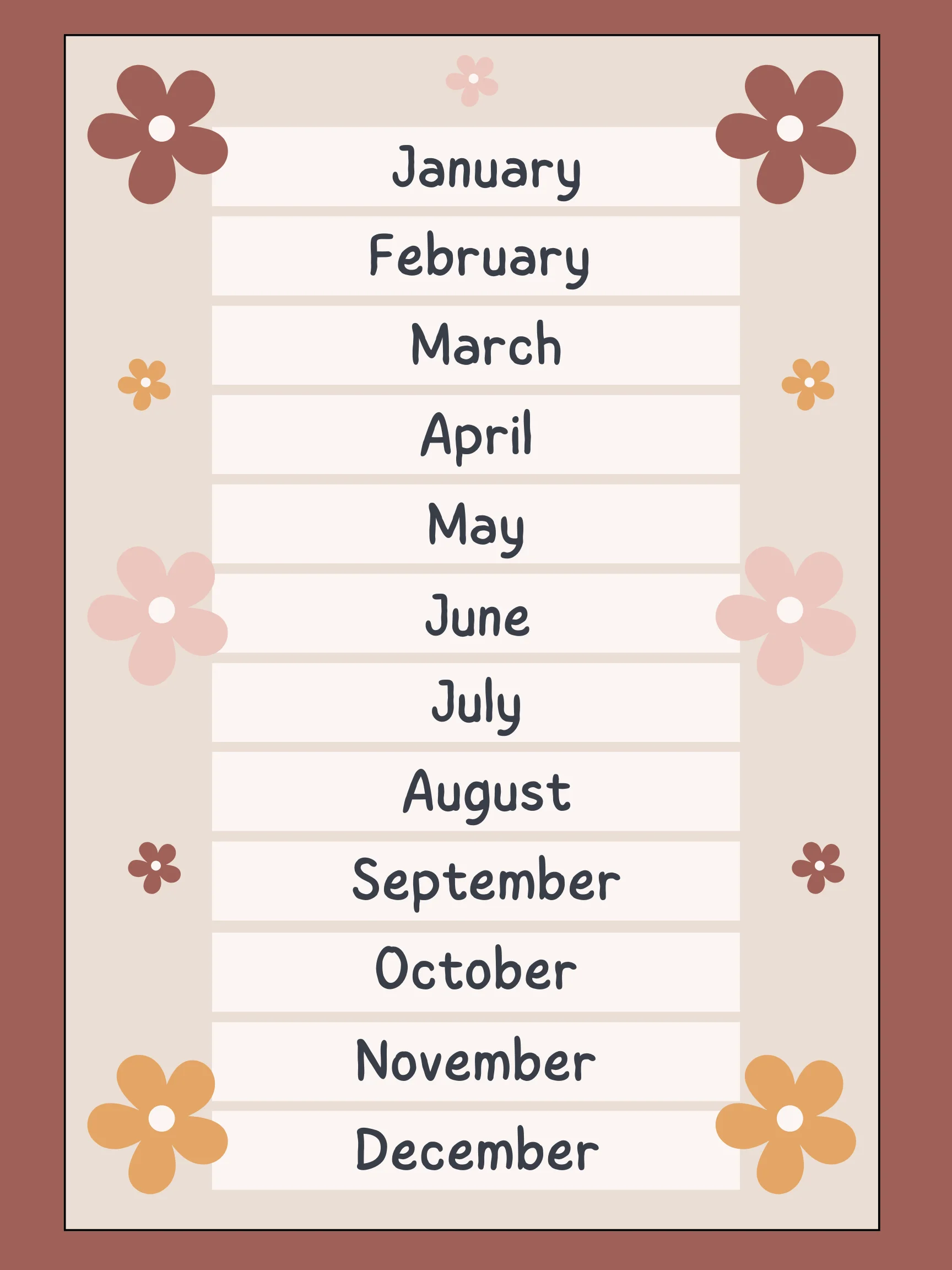 Months of the Year Poster product image (1)
