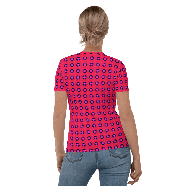 Abstract Red Ladies T Shirt product image (2)