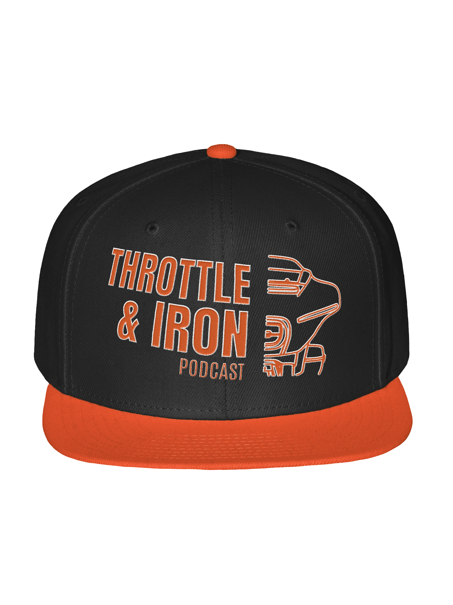 Throttle & Iron Podcast (HDMC) (SG )Embroidered Snapback Hat product image (2)
