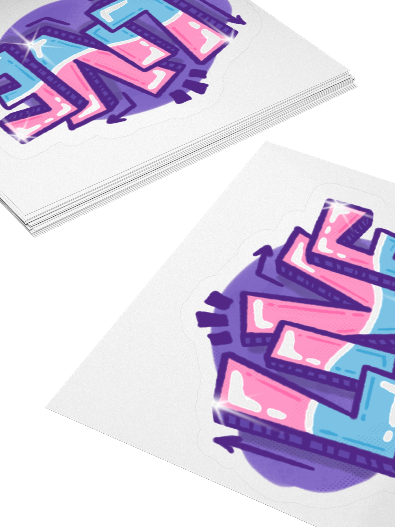 "LIVE" - Kawaiifiti Style - Kiss Cut Sticker product image (4)