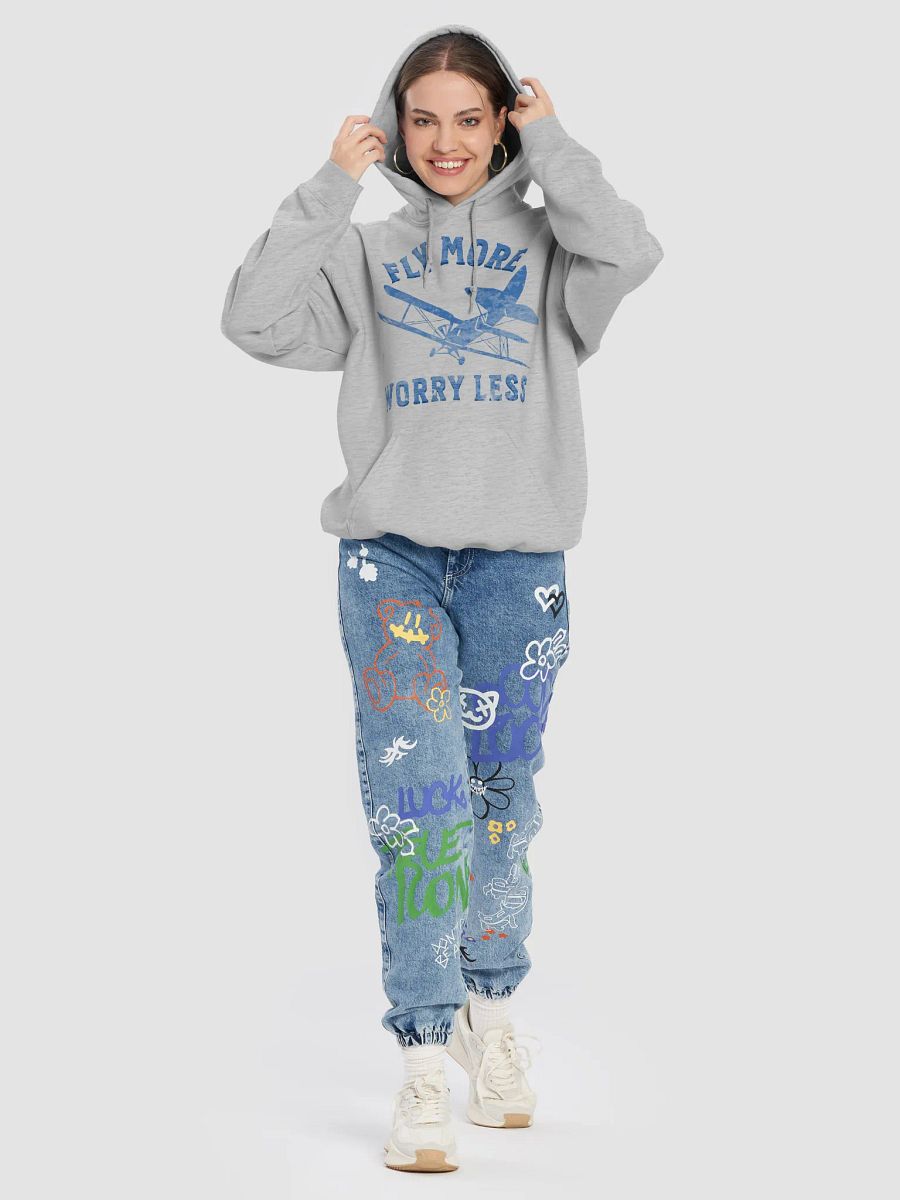 Fly More Worry Less - Biplane - Hoodie product image (35)