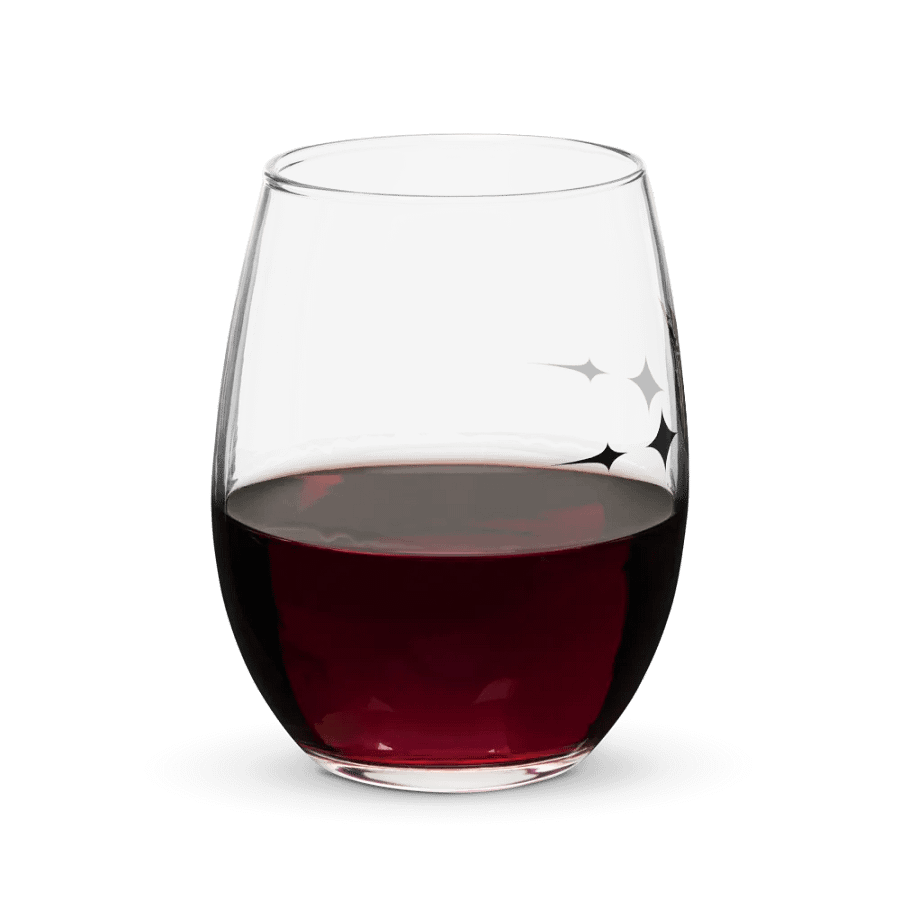 Crowned Apple (Black) ✦ Stemless Wine Glass product image (8)
