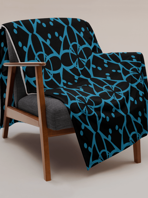 Turquoise Ethereal Echoes Throw Blanket product image (11)