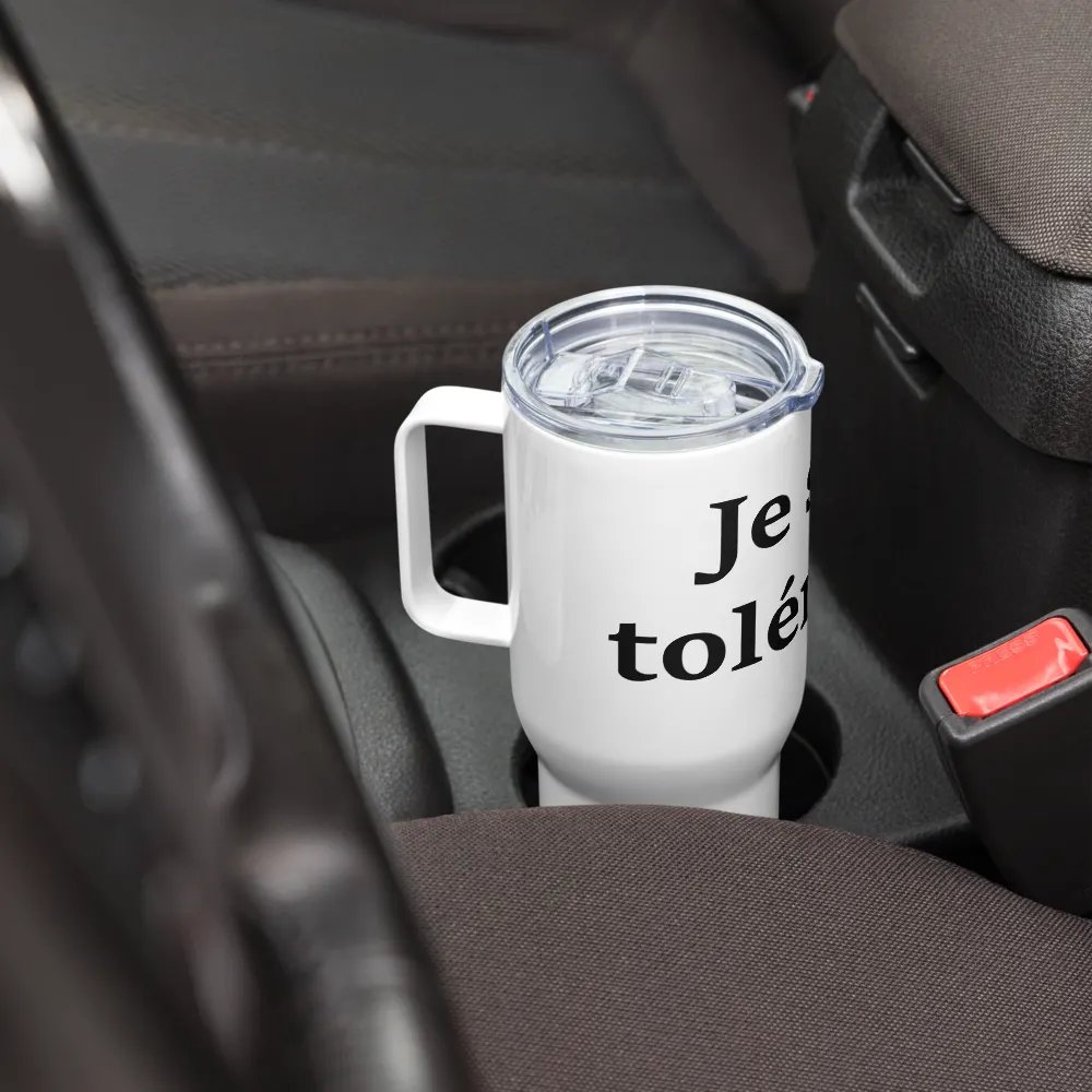 ''Tolérable'' Tasse de voyage avec poignée product image (8)
