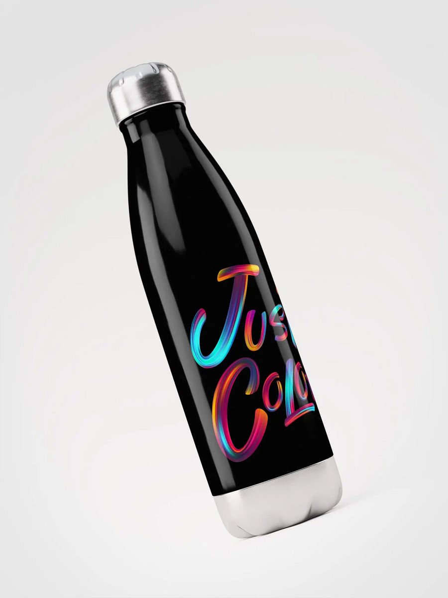 Vibrant Brushstroke 'Just Color' Stainless Steel Water Bottle product image (3)