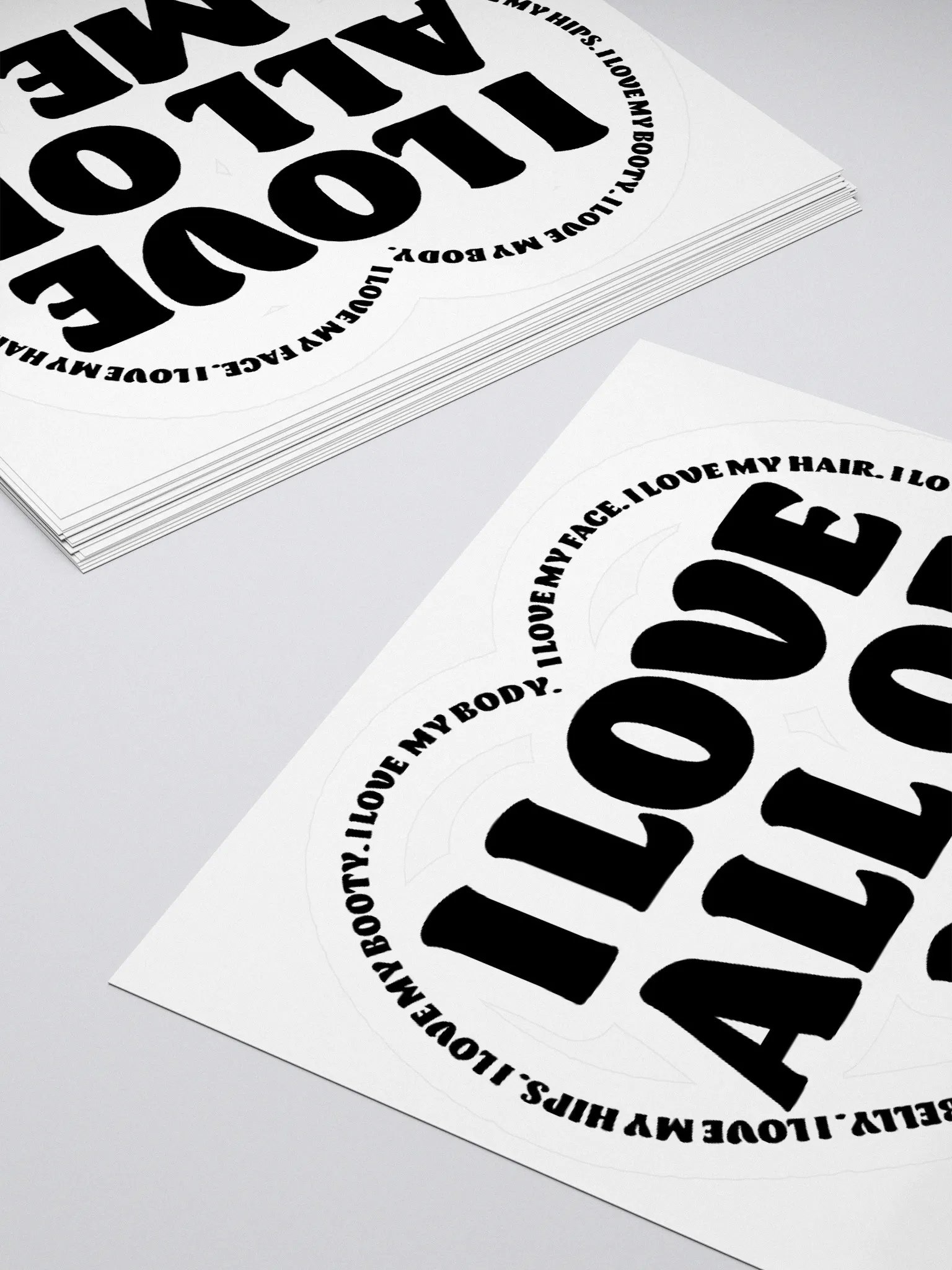 I Love All Of Me Sticker - 3"x3" product image (4)