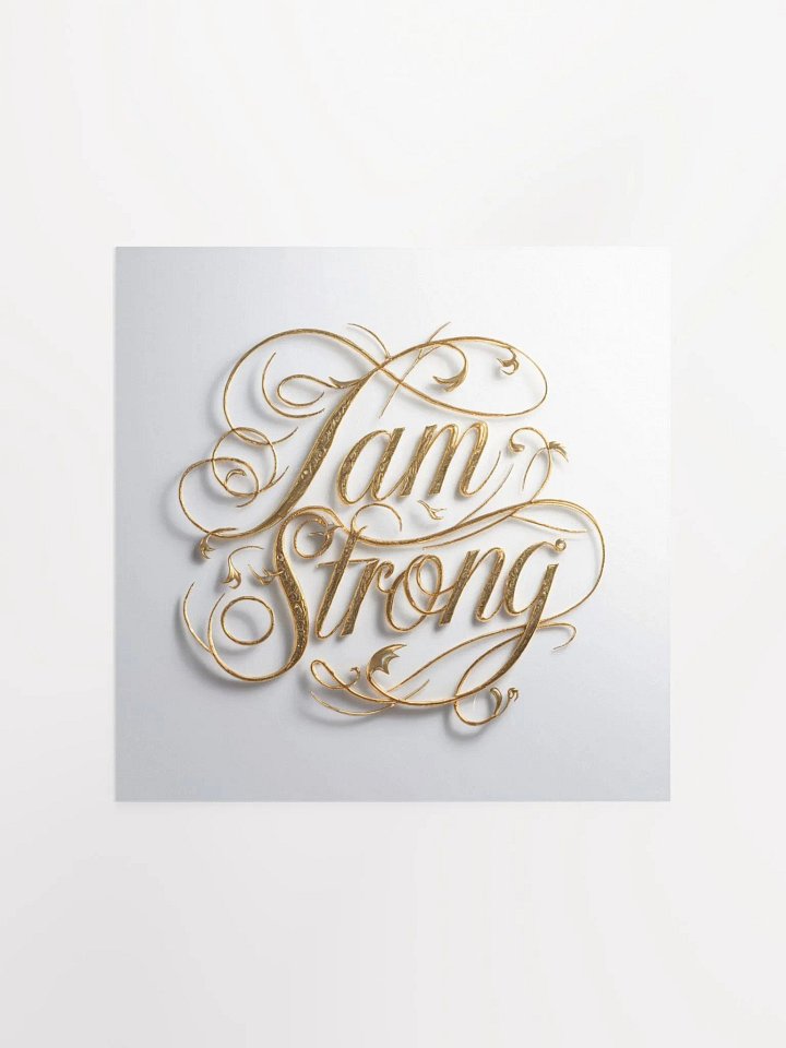 I Am Strong Self-Love Positive Affirmation, Inspirational Wall Art product image (2)