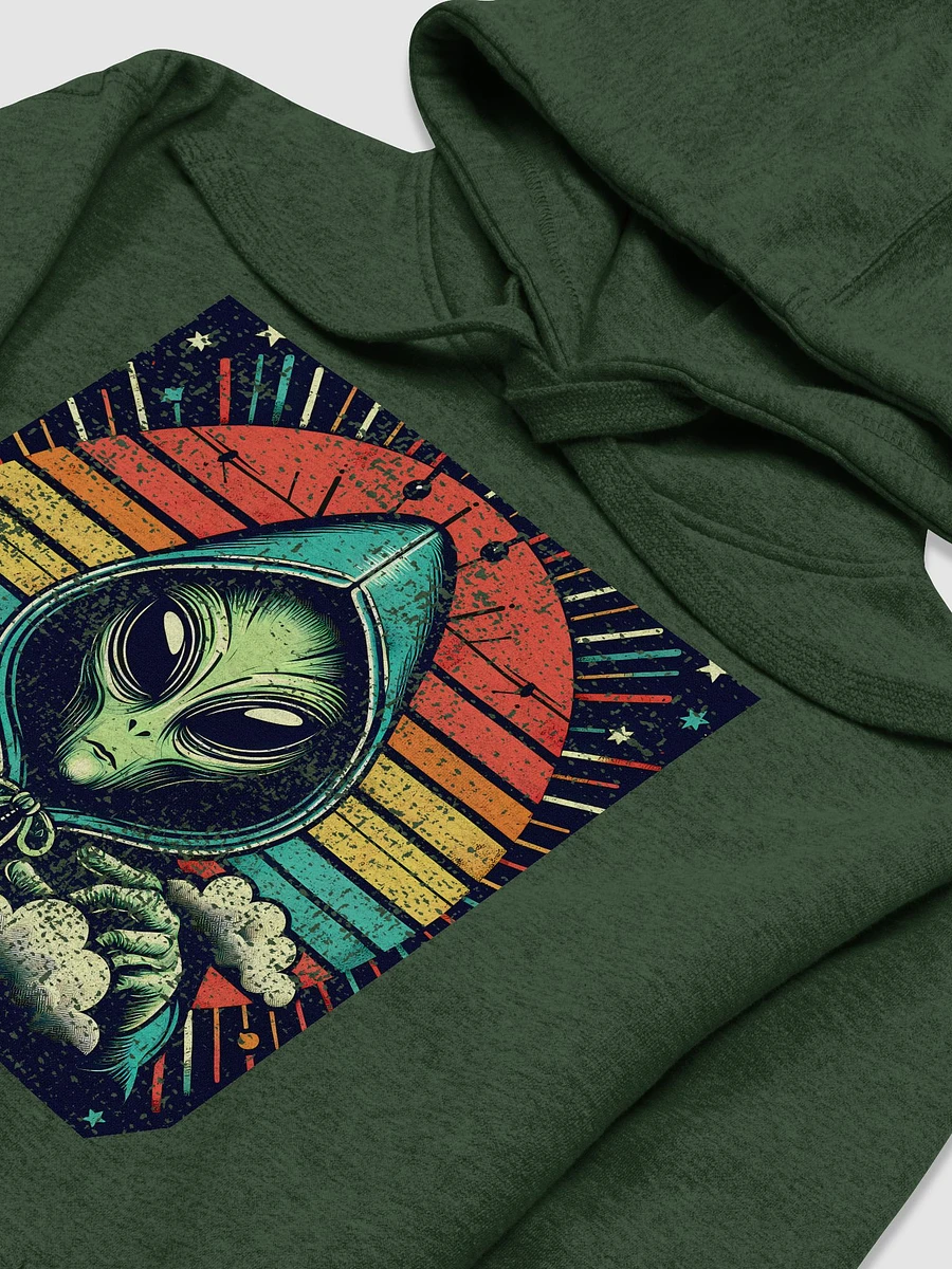 Cosmic Alien Sunset Hoodie - Vibrant Space Illustration product image (3)