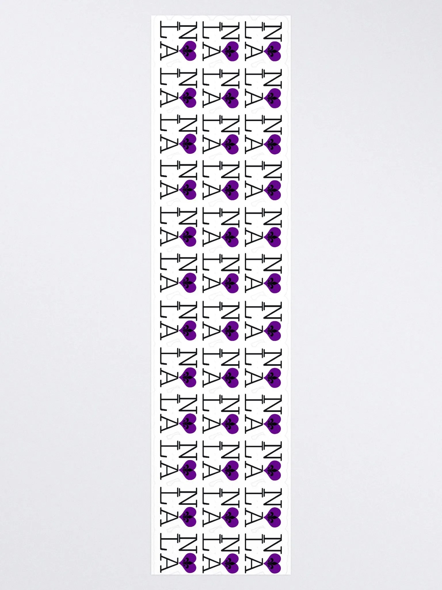I LOVE NOLA **LEGACY STICKER** (PURPLE HEART LONG) product image (3)