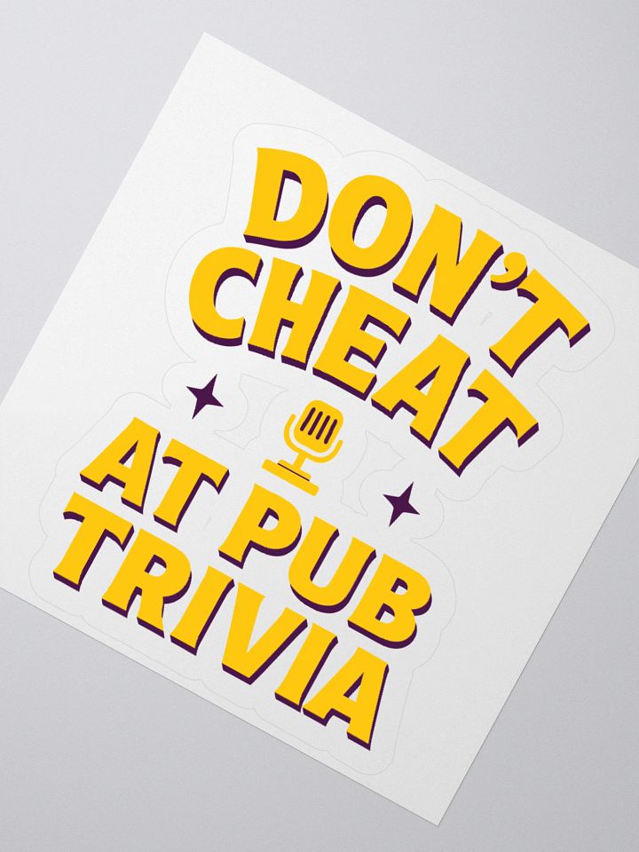 Don't Cheat Stickers product image (4)
