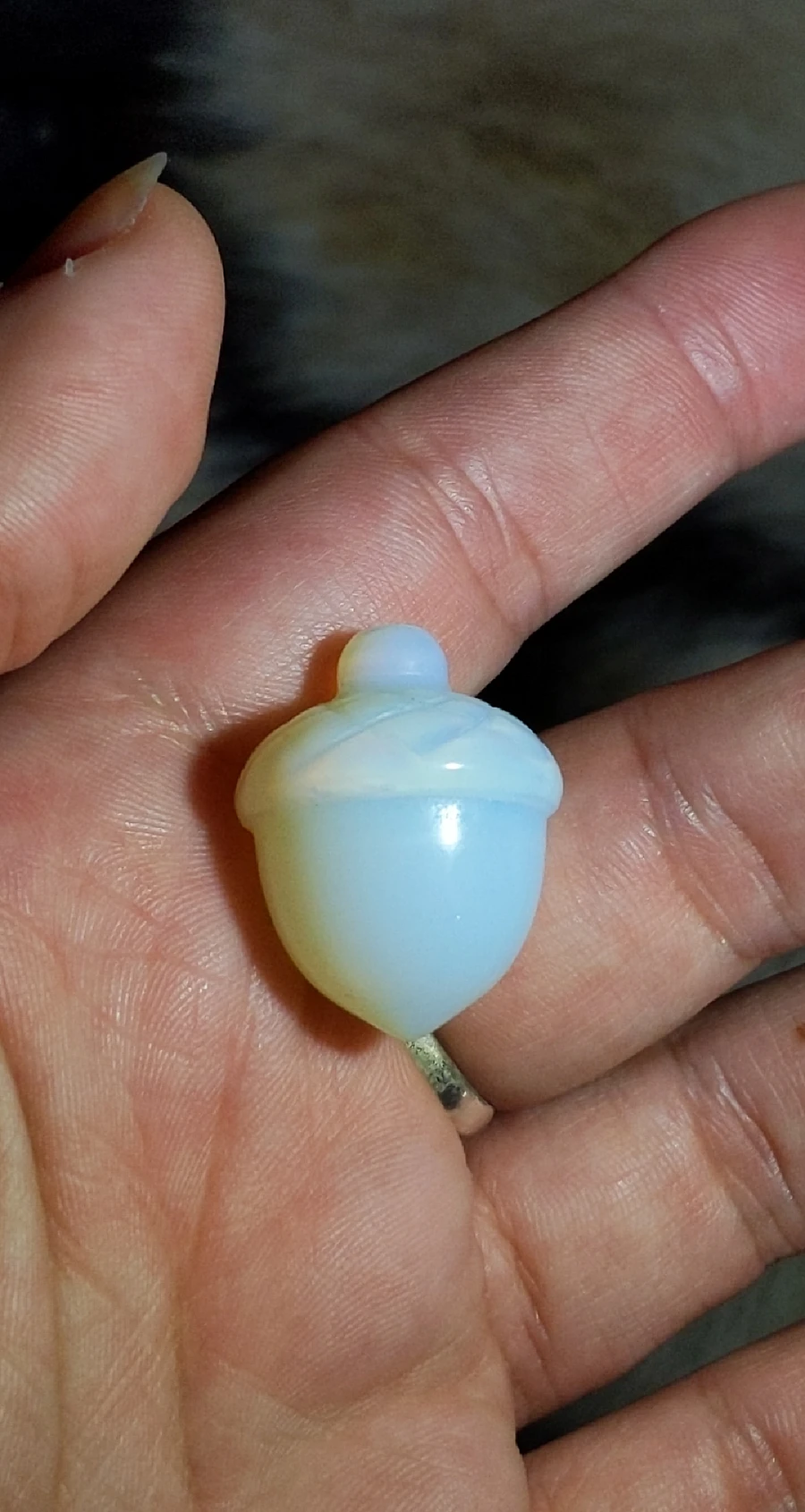 Small 1 Inch Milky Opalite Acorn product image (3)