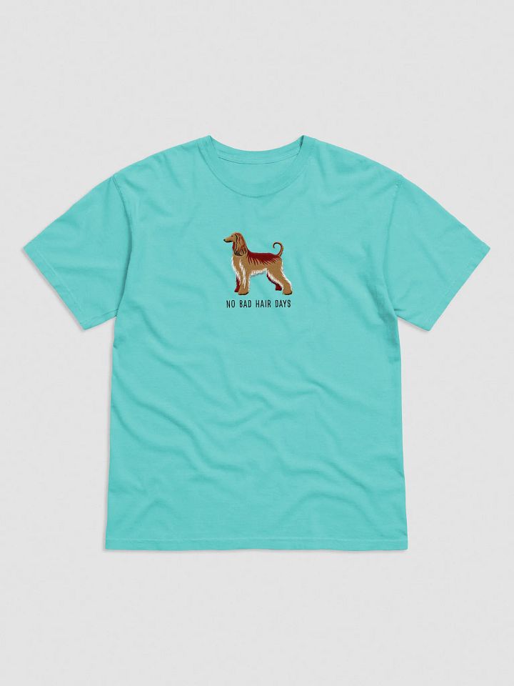 No Bad Hair Days T-Shirt(Embroidered) of an Afghan Hound product image (17)