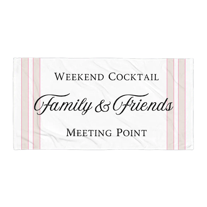 WEEKEND Cocktail Meeting Point Towel - Handtuch mit Aufdruck Wochenende Lustig product image (2)