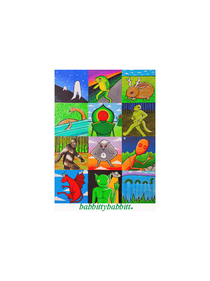 Cryptids poster print product image (1)