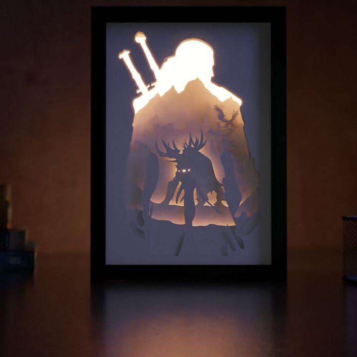 Witcher Lightbox template 2 in 1 - PDF PNG SVG DXF + Video Tutorial product image (2)