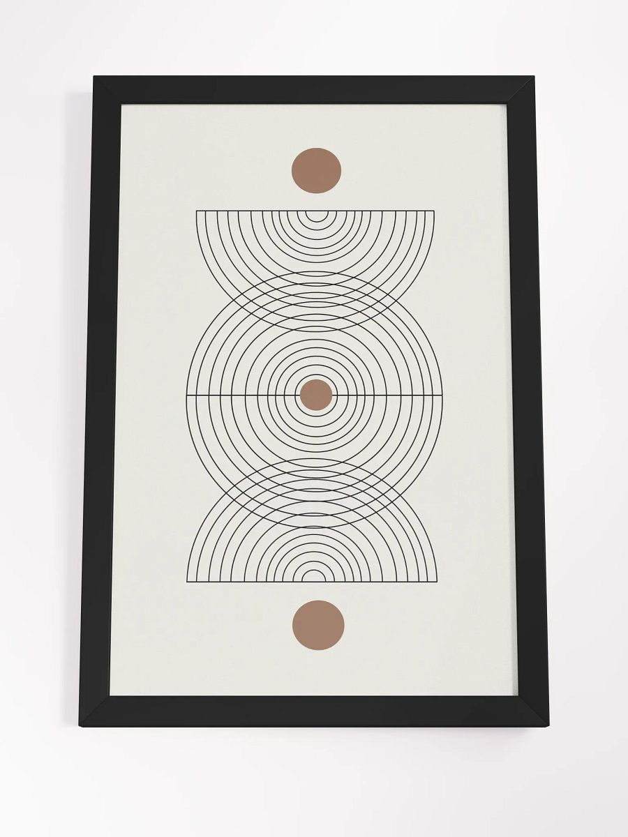 Concentric Mirage Framed Poster | Hypnotic Abstract Art for Contemporary Spaces product image (5)