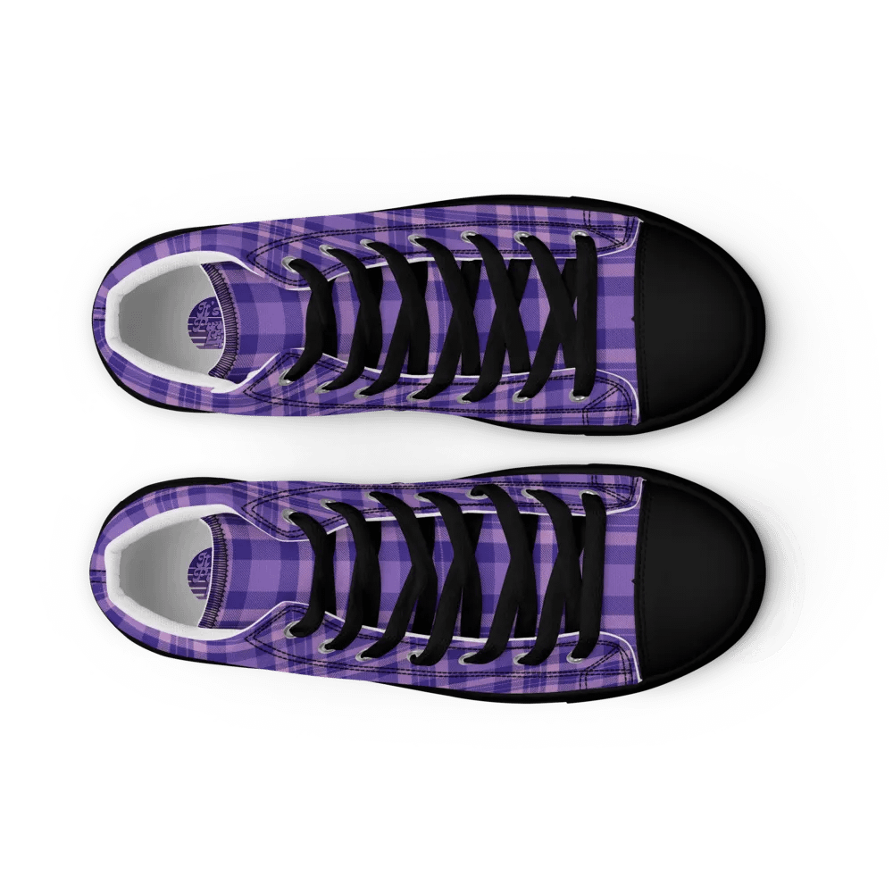 Women's Purple Tartan High Tops product image (9)
