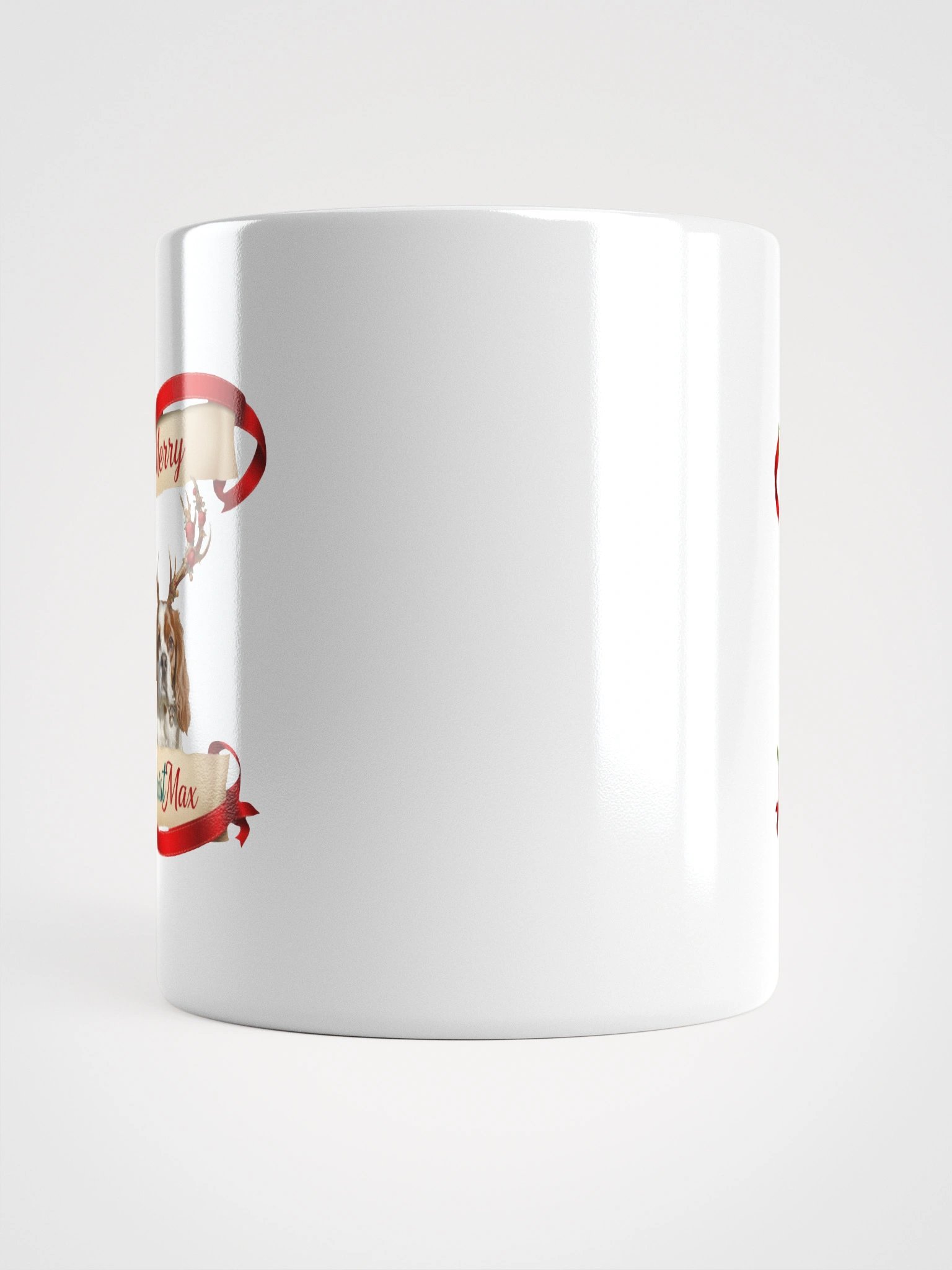 White Glossy Mug with Merry ChristMax product image (12)