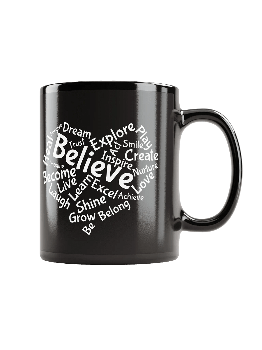 Motivational Heart Word Cloud Mug - Black product image (5)