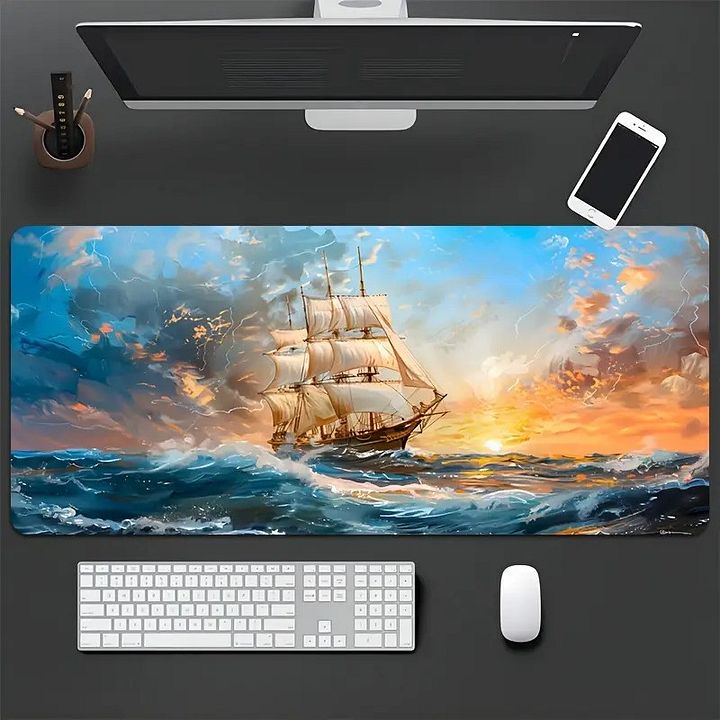 Sailing Through the Storm Deskmat - 23x12 Inch Mousepad product image (1)