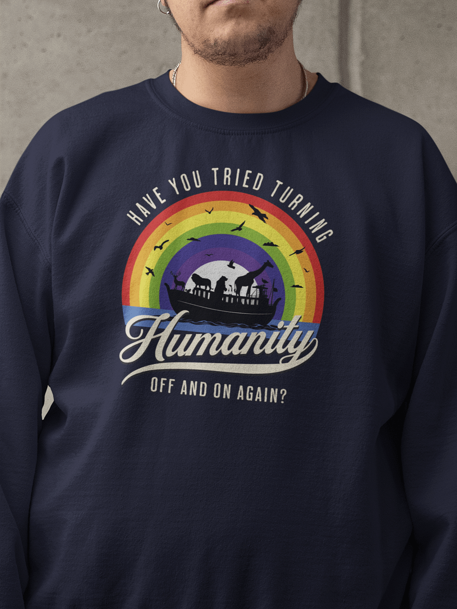 Turning Humanity Off and On Crewneck Sweatshirt product image (1)