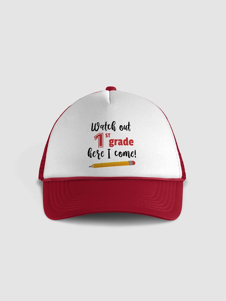 Watch Out, 1st Grade Baseball Cap – Big Kid Confidence product image (1)