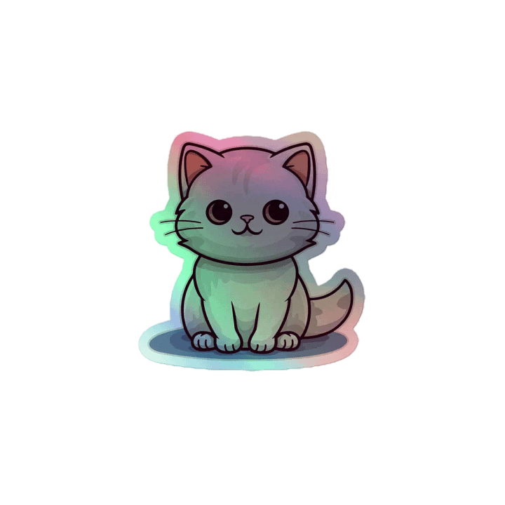 Cute White Cat Sticker product image (1)