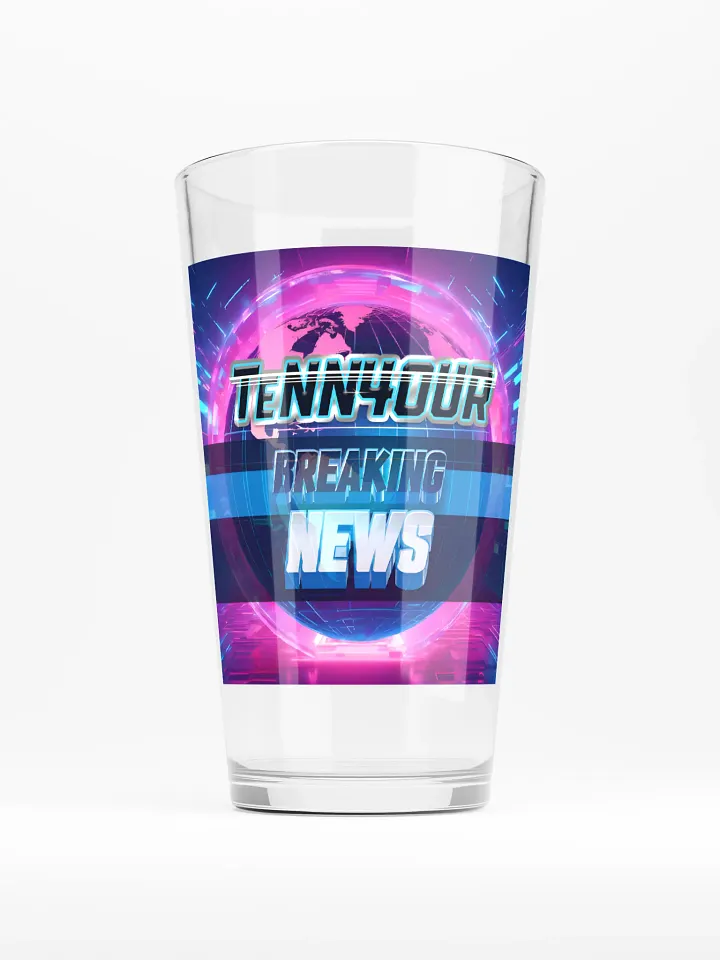 TeNN4OUR Breaking News Shaker Pint Glass product image (1)