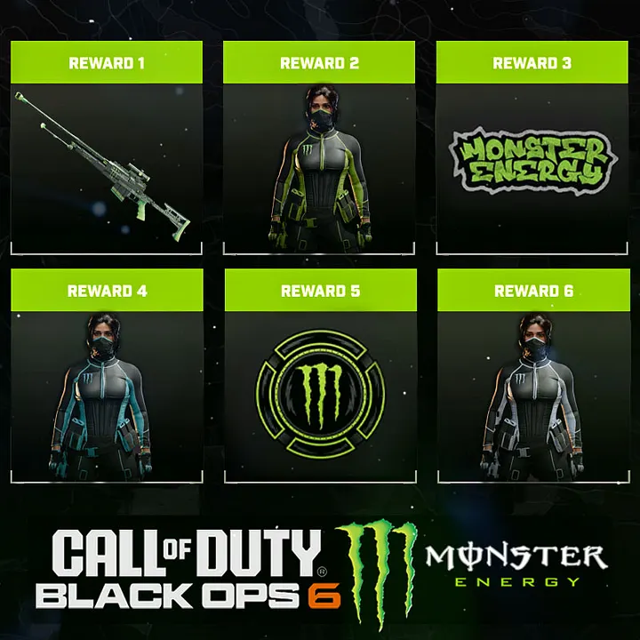 Black Ops 6 X Monster Energy Promotion Codes! (6 Pack of Codes) product image (1)
