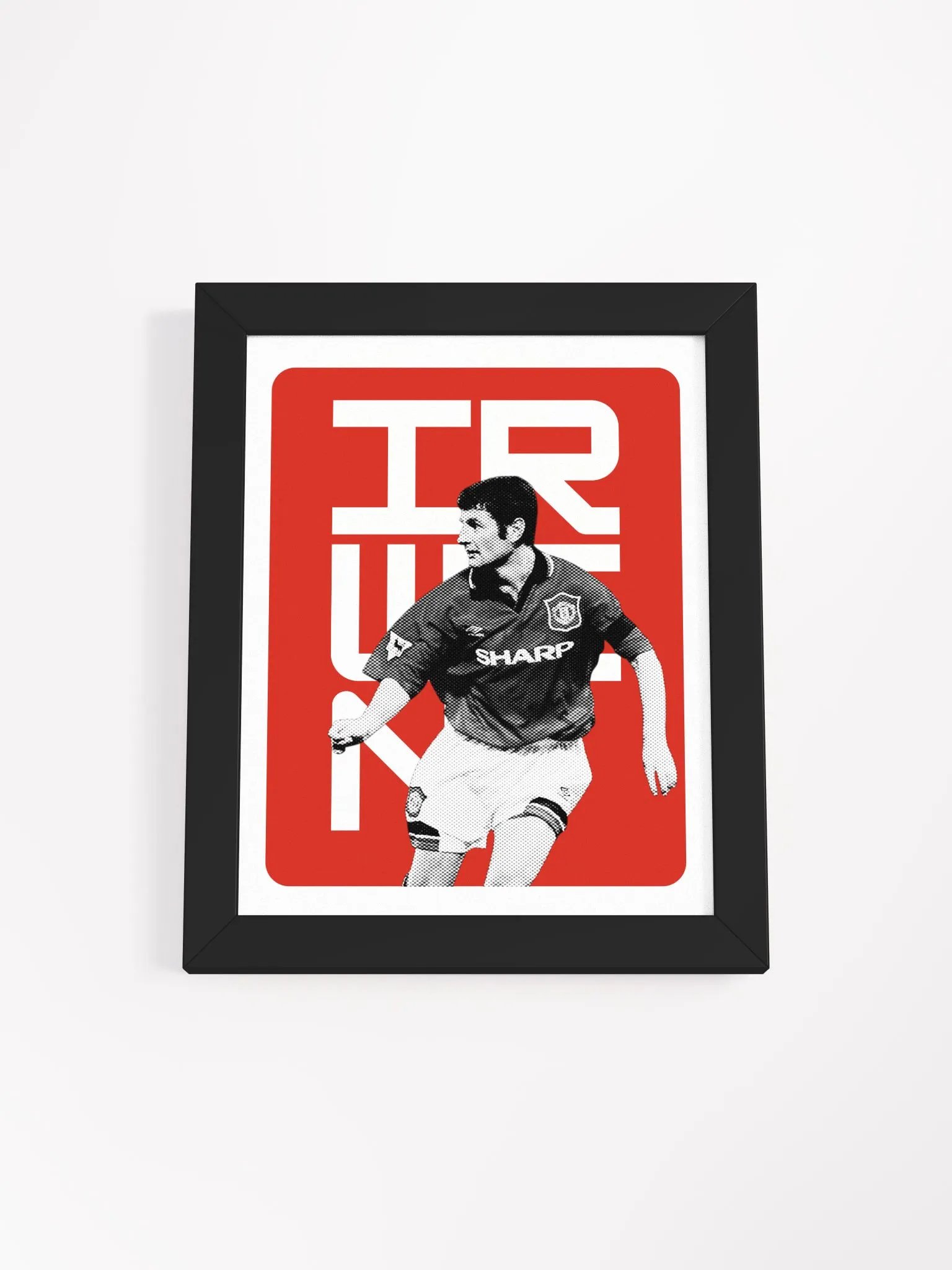 Denis Irwin BW Manchester United Name Art Framed Print product image (2)
