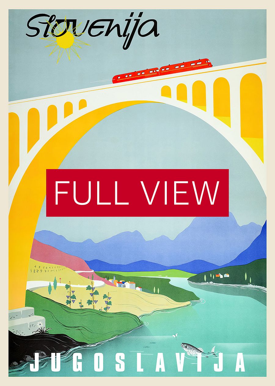 Yugoslavia, Slovenia/Slovenija, 1950s — retro vintage travel poster, retro travel art, retro travel wall art product image (3)
