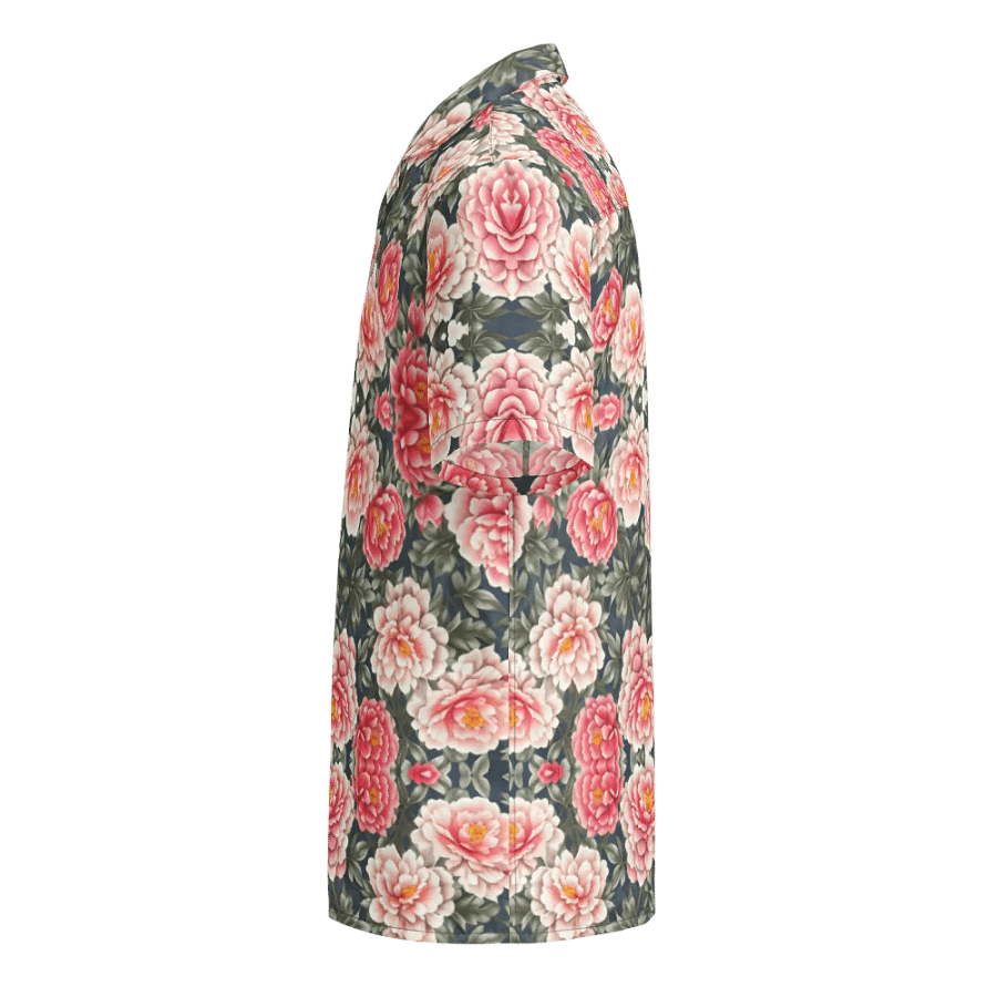 Floral Pattern Peony Flowers Hawaiian Shirt product image (3)