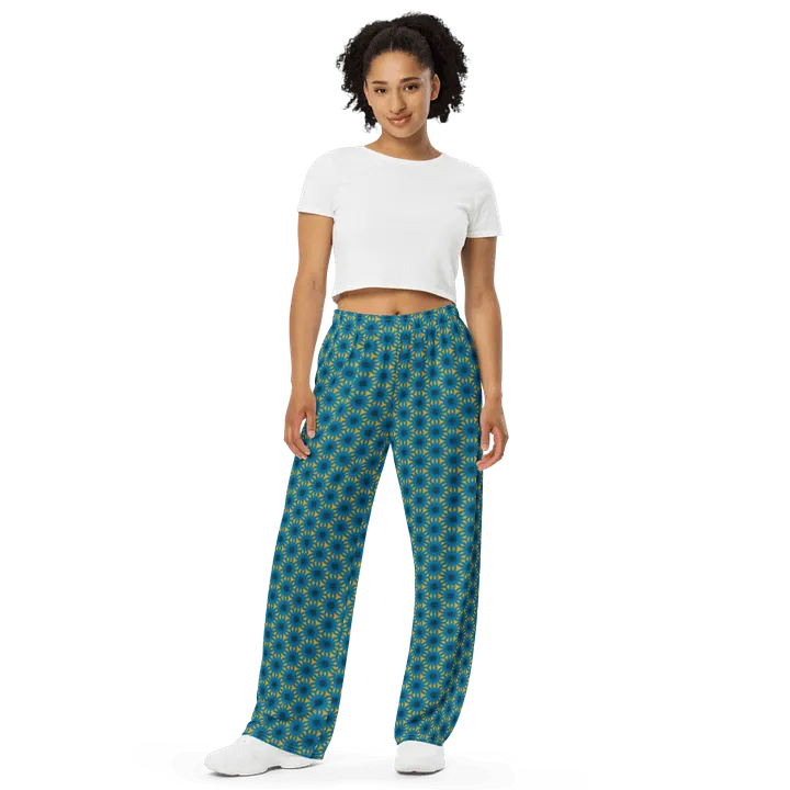 Blue Sea Urchins Dancing in a Sunny Day Wide-Leg Pants product image (1)