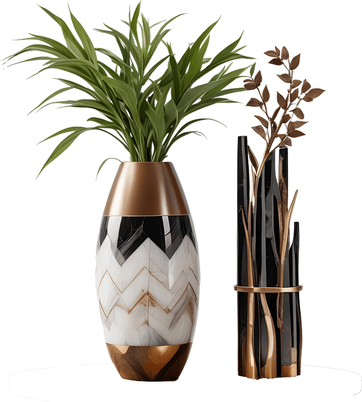 Dream of Eternity – Set of Two Art Deco Vases - PNG product image (1)